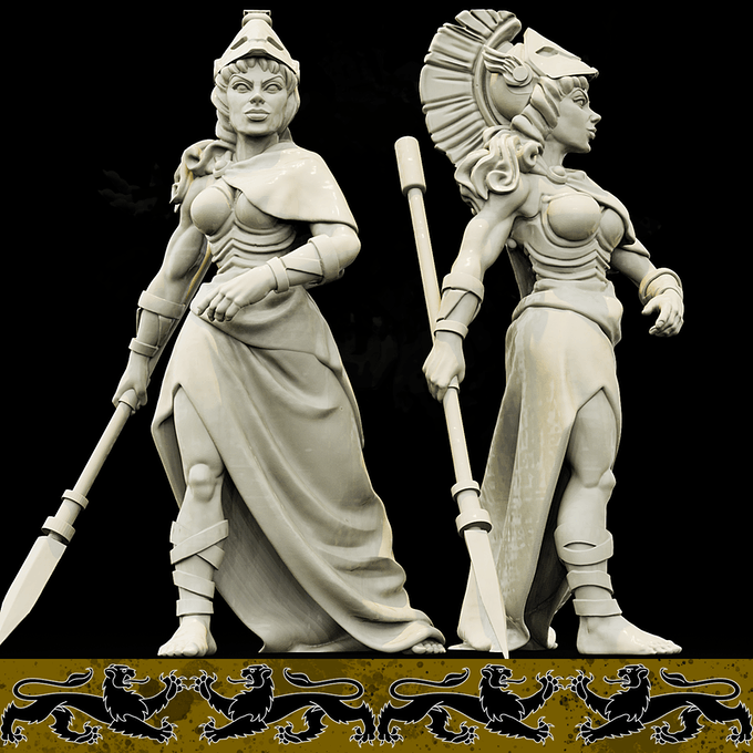 3D Printed Bestiary Vol. 4 Nafarrate - Athena 32mm Ragnarok D&D - 3D Printing Boss