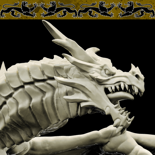 3D Printed Bestiary Vol. 4 Nafarrate - Naigoith Red Dragon 32mm Ragnarok D&D - 3D Printing Boss