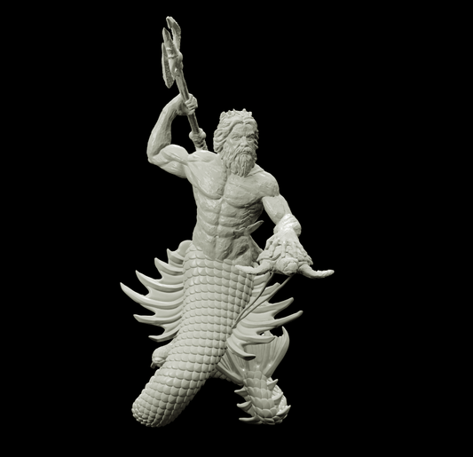 3D Printed Bestiary Vol. 4 Nafarrate - Neptune Merman 32mm Ragnarok D&D - 3D Printing Boss