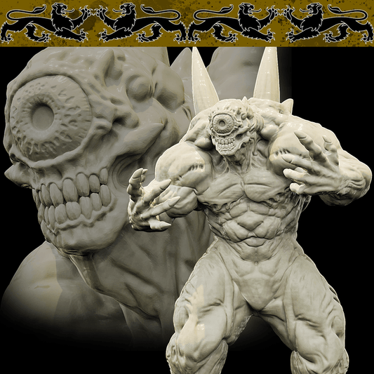 3D Printed Bestiary Vol. 4 Nafarrate - Noventash'Ma Cyclops 32mm Ragnarok D&D - 3D Printing Boss