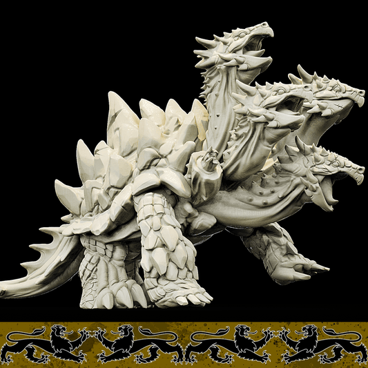3D Printed Bestiary Vol. 4 Nafarrate - Plaqwum Turtle Hydra 32mm Ragnarok D&D - 3D Printing Boss