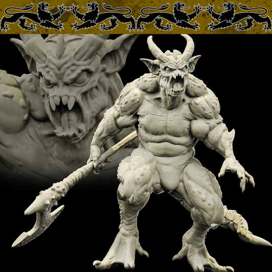 3D Printed Bestiary Vol. 4 Nafarrate - Quas'kuma Demon Fiend 32mm Ragnarok D&D - 3D Printing Boss