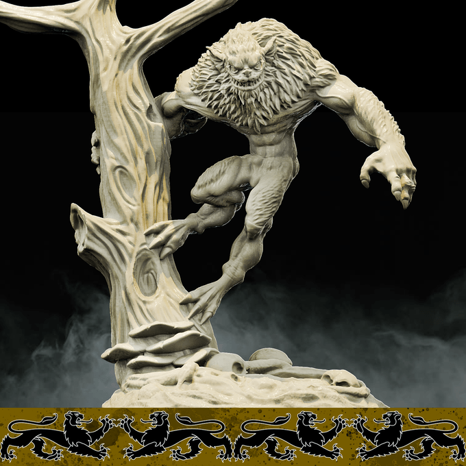 3D Printed Bestiary Vol. 4 Nafarrate - Quathar Fiend 32mm Ragnarok D&D - 3D Printing Boss