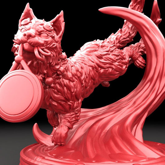 3D Printed Bestiary Vol. 5 Nafarrate - Bakeneko 32mm Ragnarok D&D - 3D Printing Boss