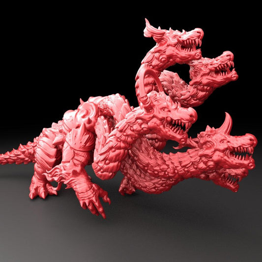 3D Printed Bestiary Vol. 5 Nafarrate - Orochi Dragon 32mm Ragnarok D&D - 3D Printing Boss