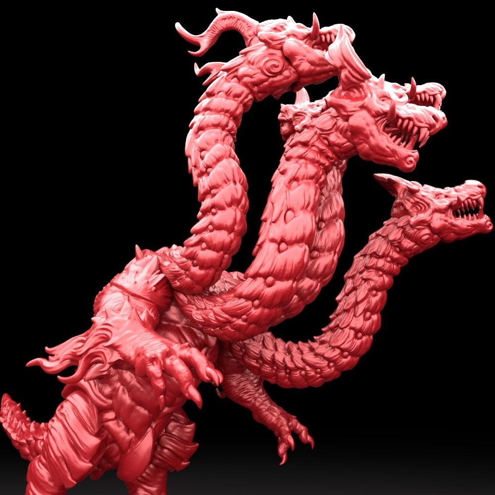 3D Printed Bestiary Vol. 5 Nafarrate - Orochi Dragon 32mm Ragnarok D&D - 3D Printing Boss