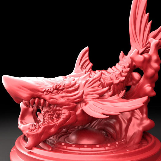 3D Printed Bestiary Vol. 5 Nafarrate - Sanbi No Isonade Shark 32mm Ragnarok D&D - 3D Printing Boss