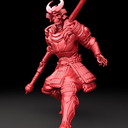 3D Printed Bestiary Vol. 5 Nafarrate - Skeleton Samurai 32mm Ragnarok D&D - 3D Printing Boss
