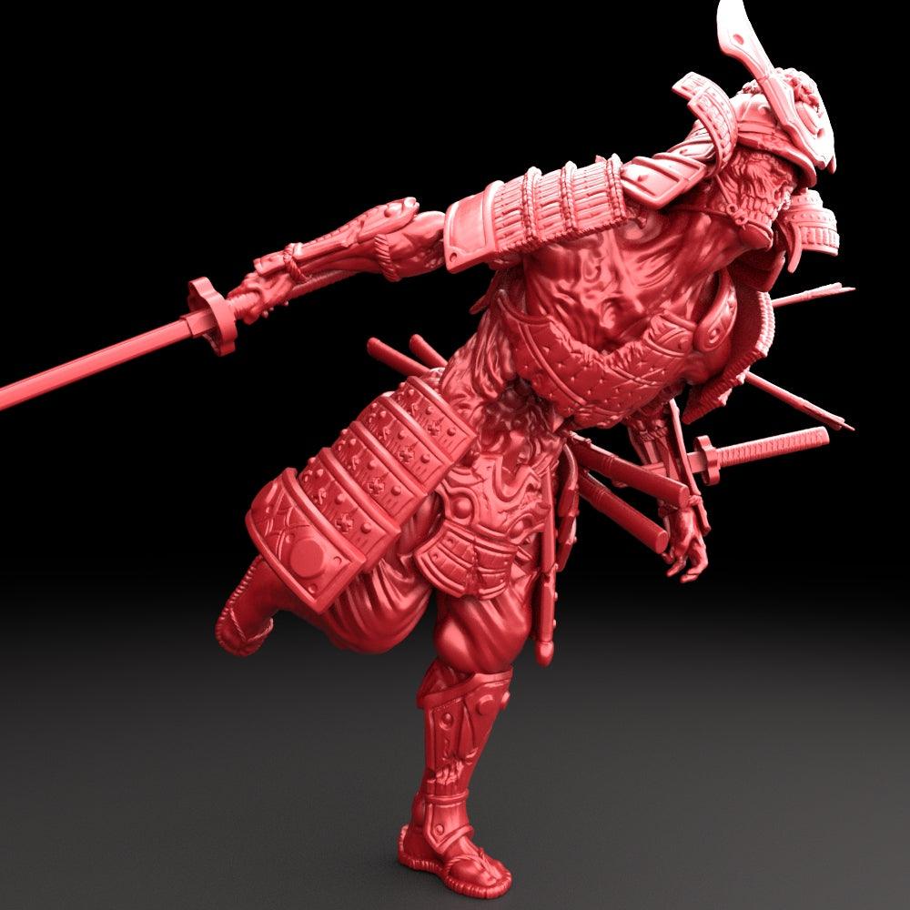3D Printed Bestiary Vol. 5 Nafarrate - Zombie Samurai 32mm Ragnarok D&D - 3D Printing Boss