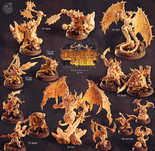 3D Printed Cast n Play Ammit Depths of Hell 28mm 32mm D&D - 3D Printing Boss