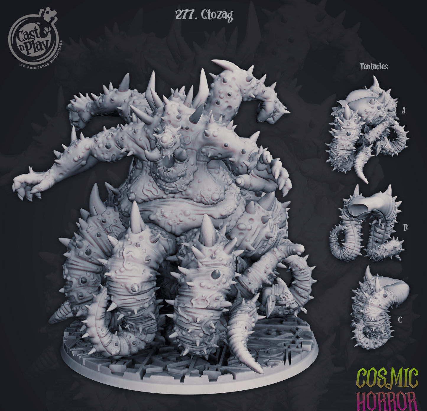 3D Printed Cast n Play Ctozag Cosmic Horrors 28mm 32mm D&D - 3D Printing Boss