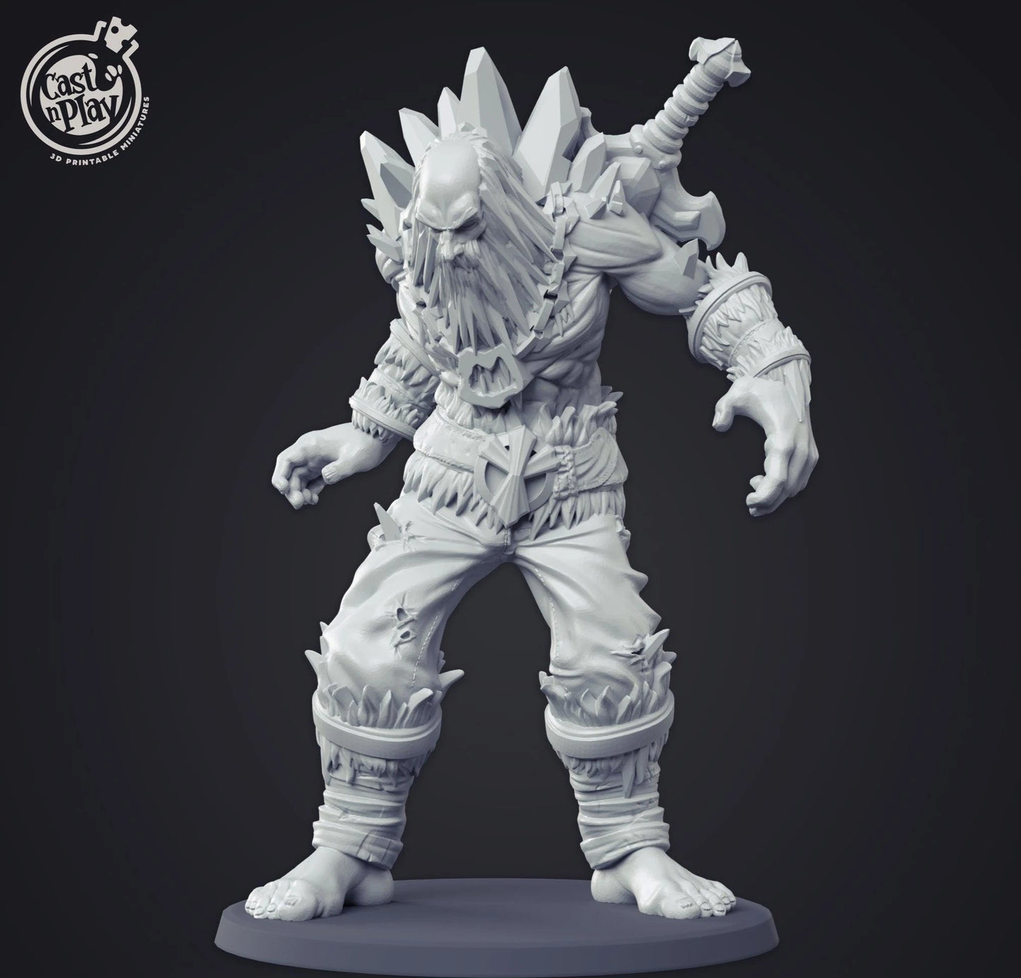 3D Printed Cast n Play Frost Giant 28mm 32mm D&D - 3D Printing Boss