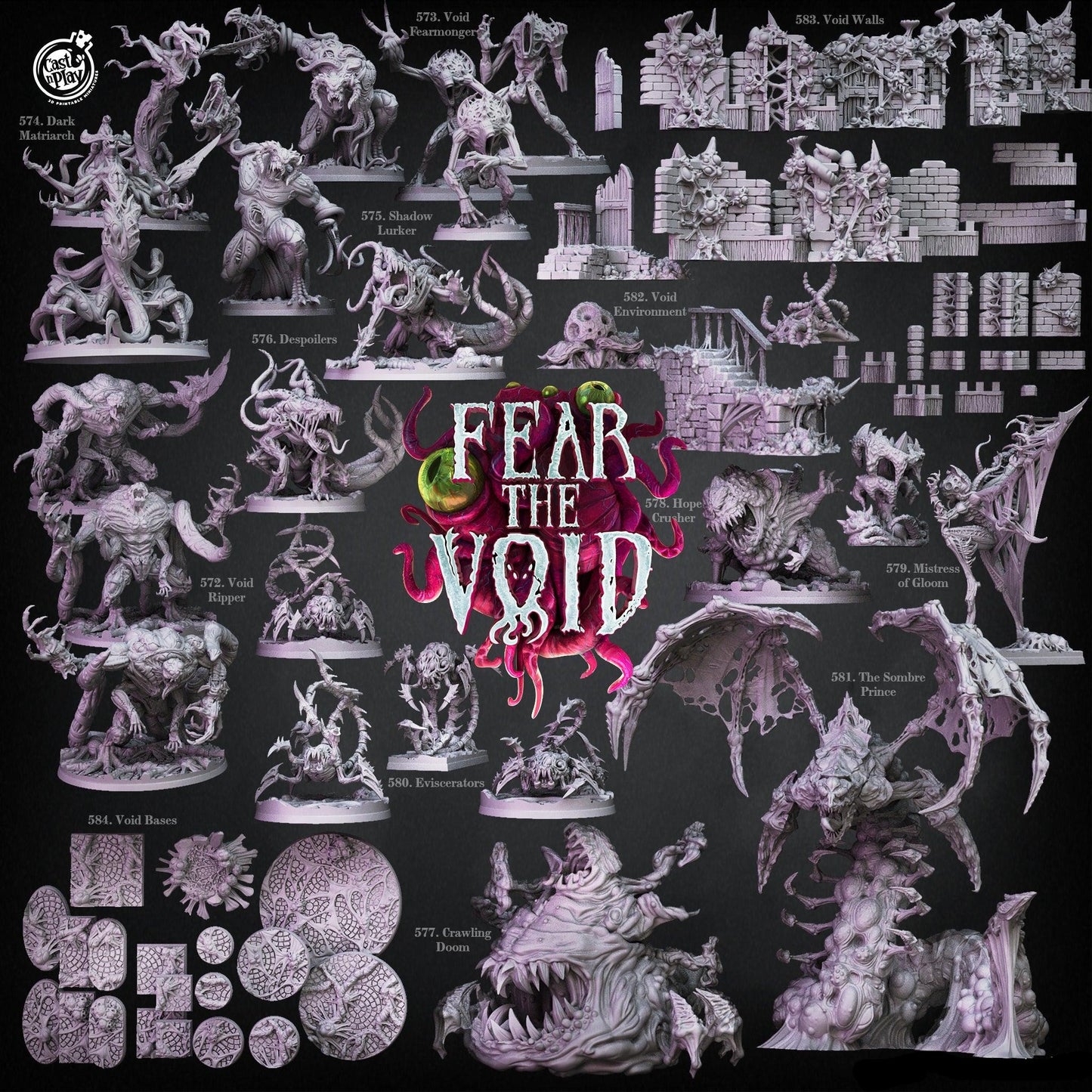3D Printed Cast n Play Hope Crusher Fear the Void 28mm 32mm D&D - 3D Printing Boss
