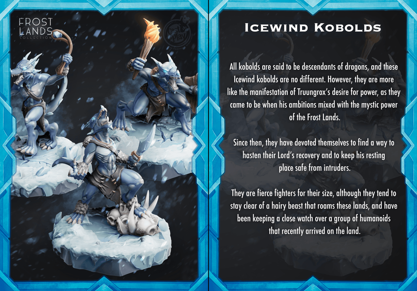 3D Printed Cast n Play Icewind Kobolds Frost Lands 28mm 32mm D&D - 3D Printing Boss