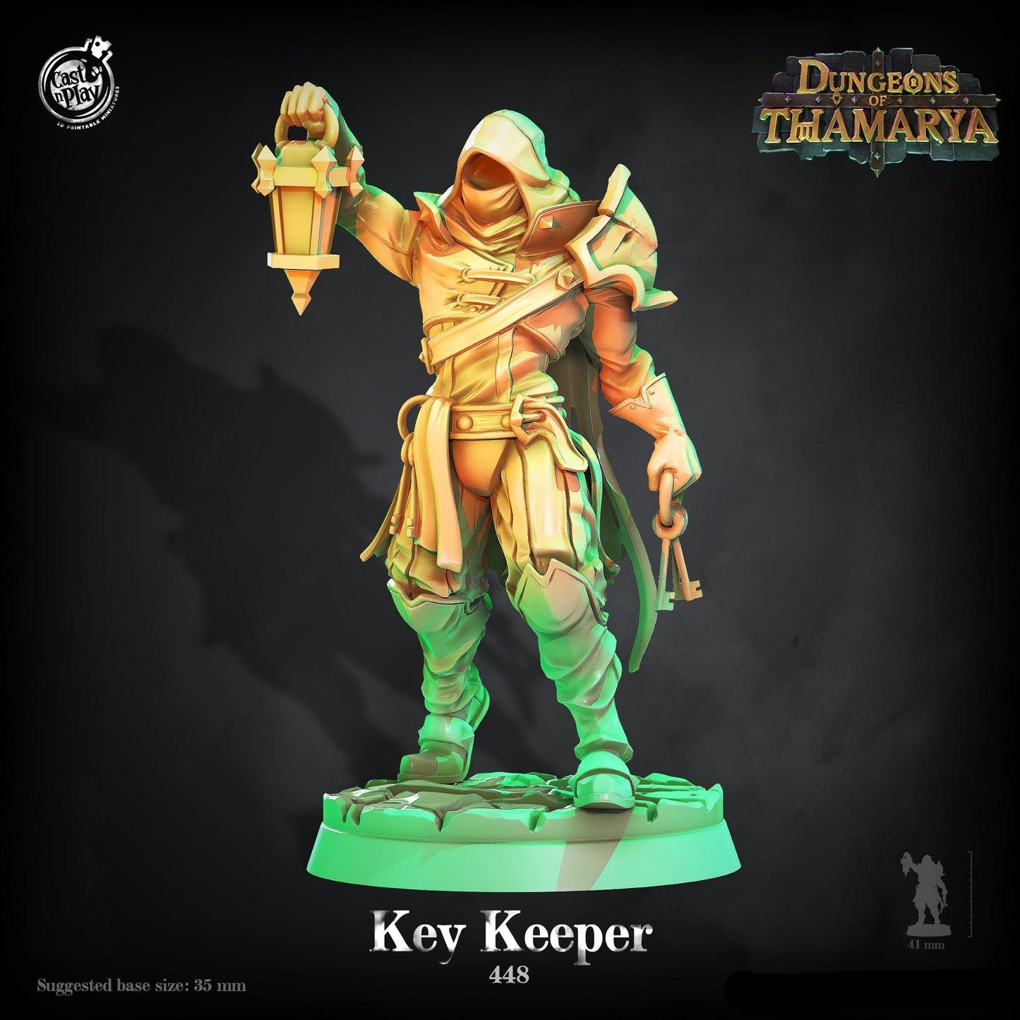 3D Printed Cast n Play Key Keeper Dungeons of Thamarya 28mm 32mm D&D - 3D Printing Boss