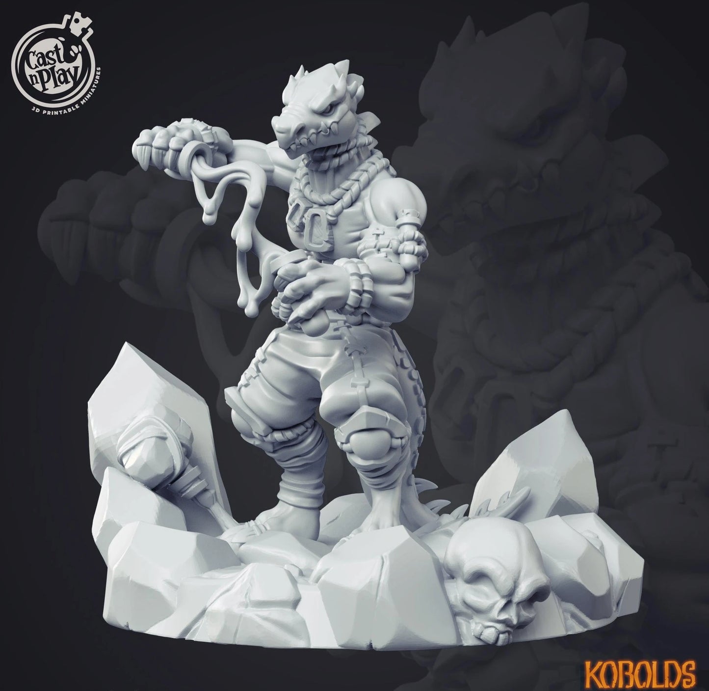 3D Printed Cast n Play Kobold Alchemist 28mm 32mm D&D - 3D Printing Boss