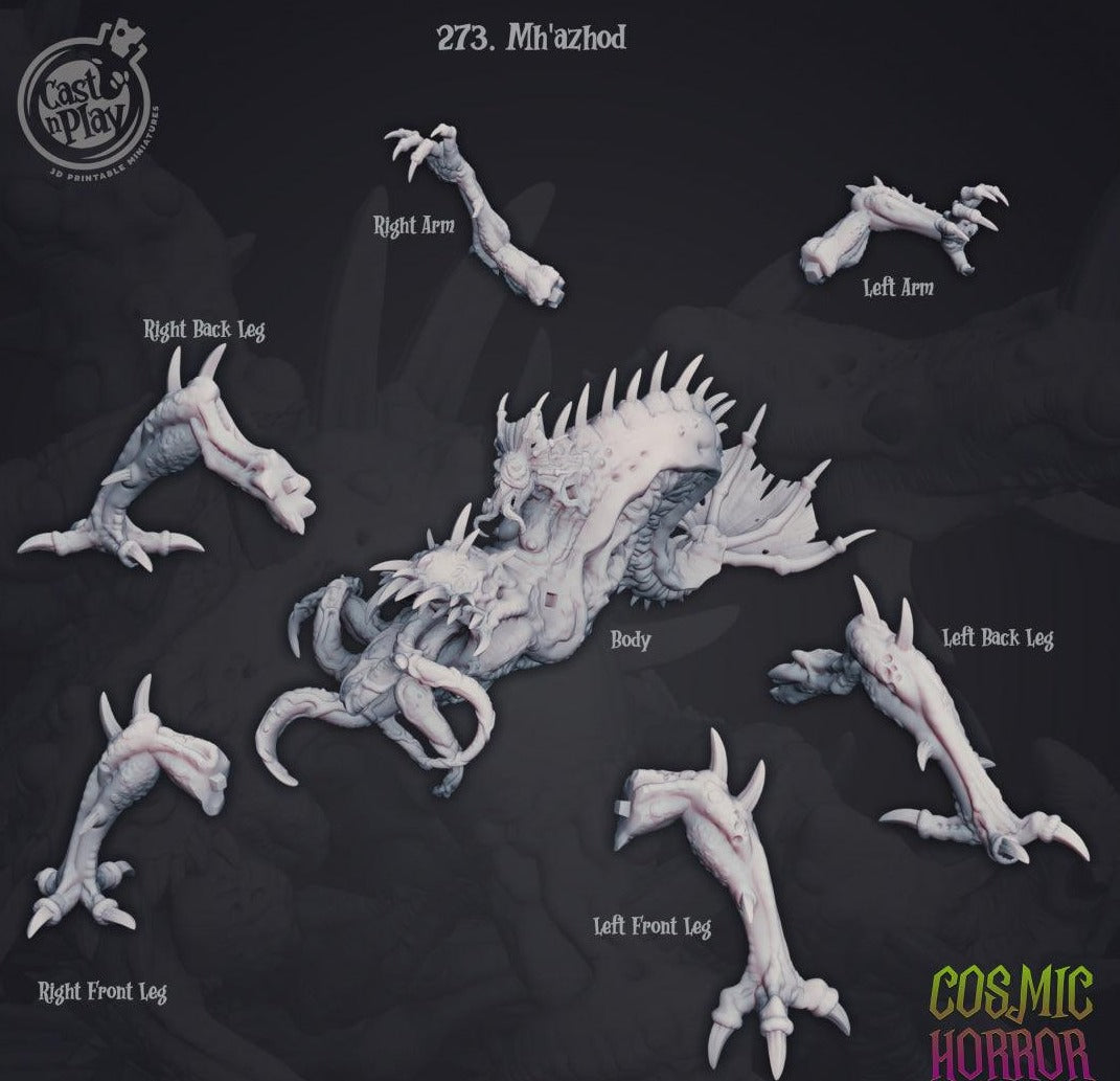 3D Printed Cast n Play Mh'azhod Cosmic Horrors 28mm 32mm D&D - 3D Printing Boss