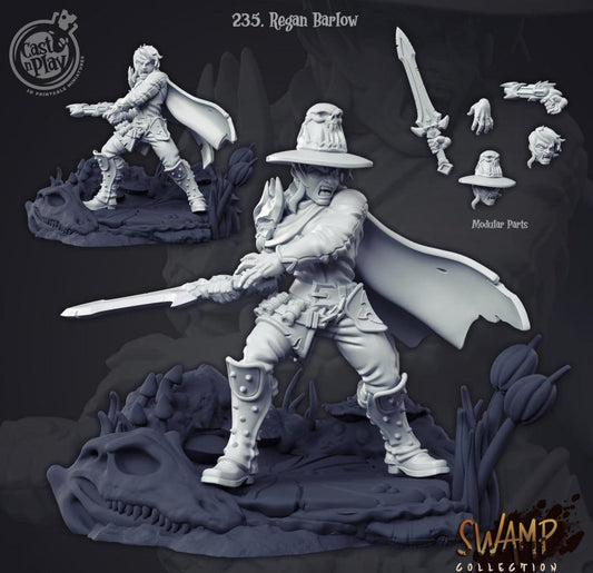 3D Printed Cast n Play Regan Barlow Swamp Collection 28mm 32mm D&D - 3D Printing Boss