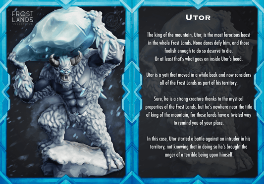 3D Printed Cast n Play Utor Yeti Frostlands 28mm 32mm D&D - 3D Printing Boss