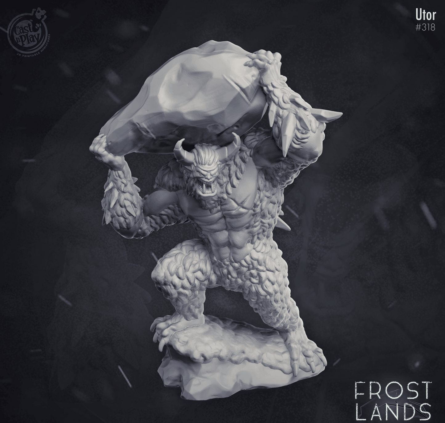 3D Printed Cast n Play Utor Yeti Frostlands 28mm 32mm D&D - 3D Printing Boss
