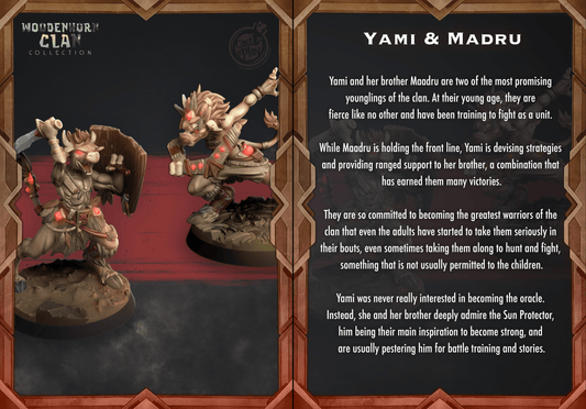 3D Printed Cast n Play Yami and Maadru Woodenhorn Clan 28mm 32mm D&D - 3D Printing Boss