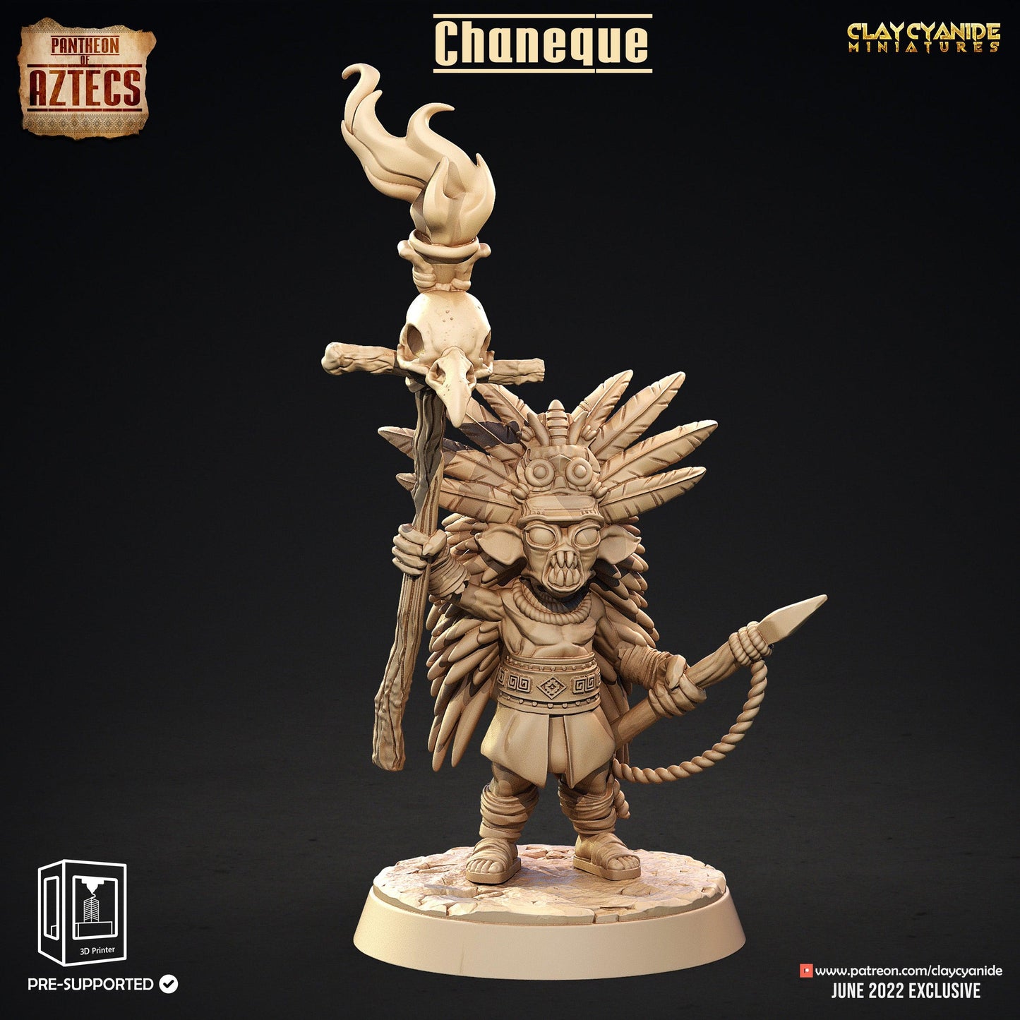 3D Printed Clay Cyanide Chaneque Set Pantheon of Aztecs Ragnarok D&D - 3D Printing Boss