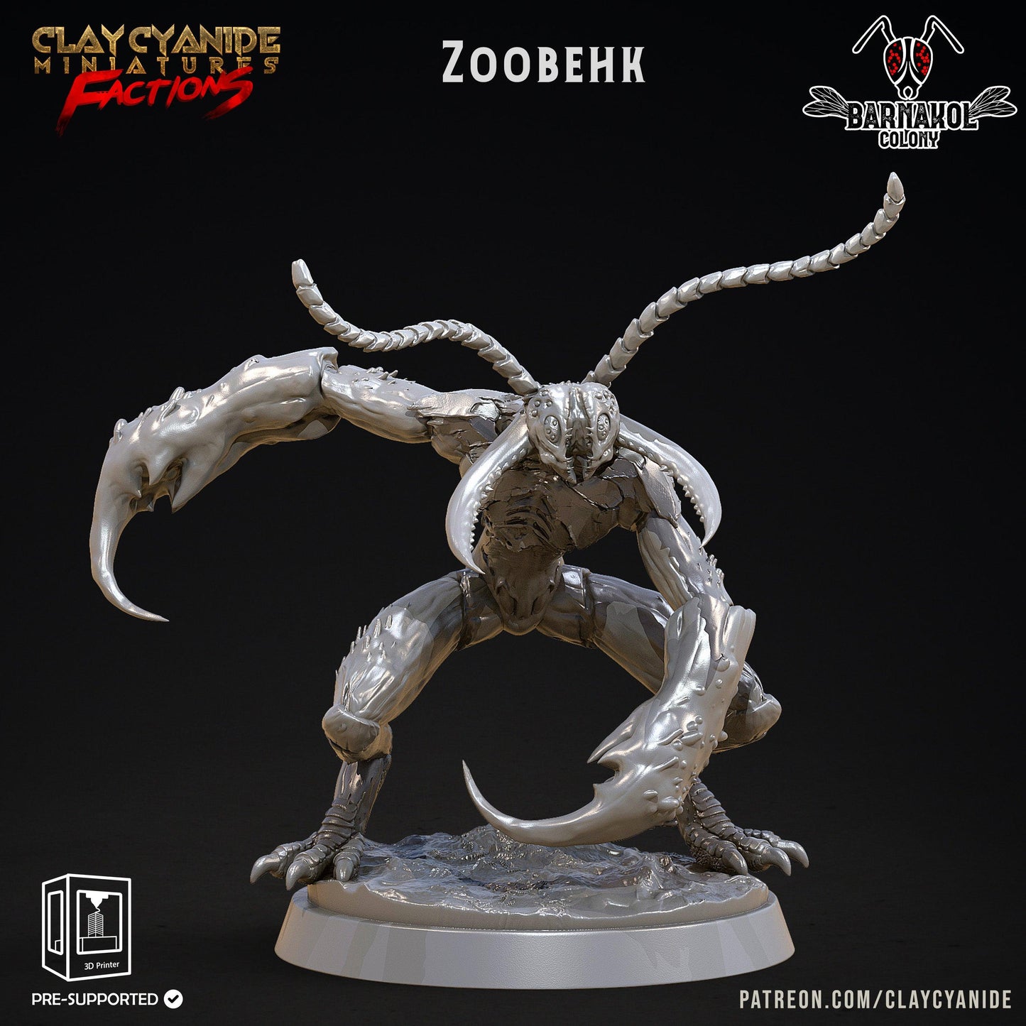 3D Printed Clay Cyanide Colony of Barnakol Tribes Factions Ragnarok D&D - 3D Printing Boss