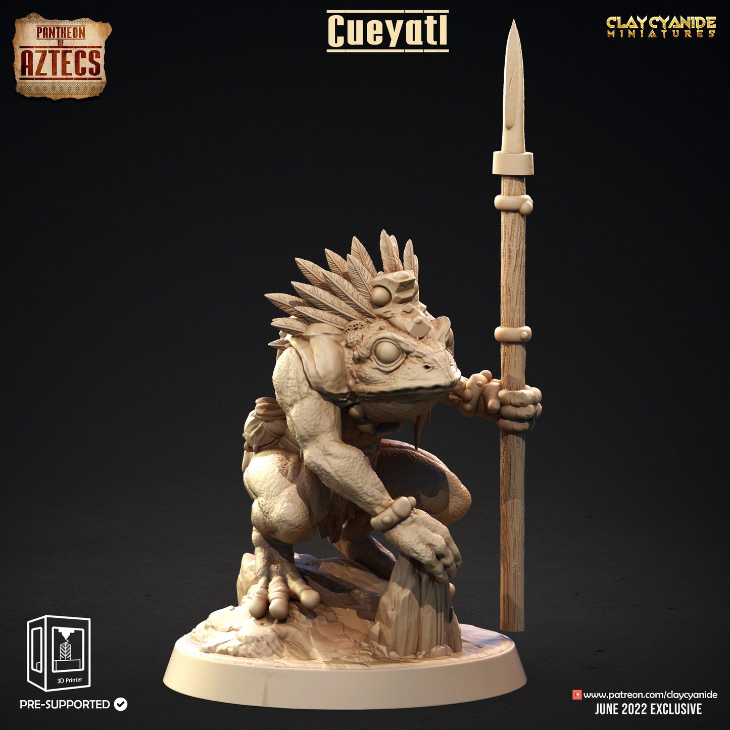 3D Printed Clay Cyanide Cueyatl Set Pantheon of Aztecs Ragnarok D&D - 3D Printing Boss