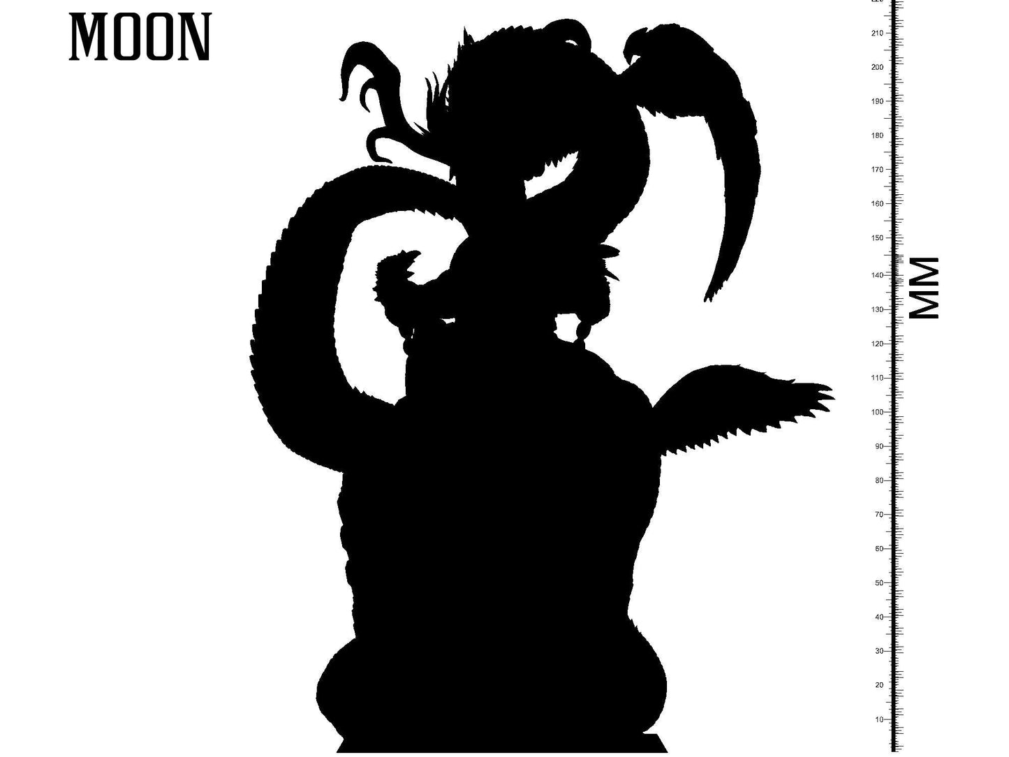 3D Printed Clay Cyanide Dragon of the Moon Tarot Ragnarok D&D - 3D Printing Boss