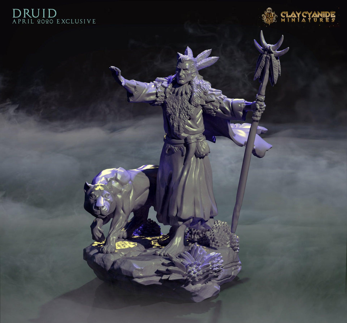 3D Printed Clay Cyanide Druid 28mm-32mm Ragnarok D&D - 3D Printing Boss
