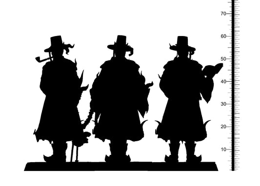 3D Printed Clay Cyanide Jeoseung Saja Set Korean Mythology Ragnarok D&D - 3D Printing Boss