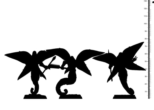 3D Printed Clay Cyanide Manaia Set Maori Mythos 28mm-32mm Ragnarok D&D - 3D Printing Boss