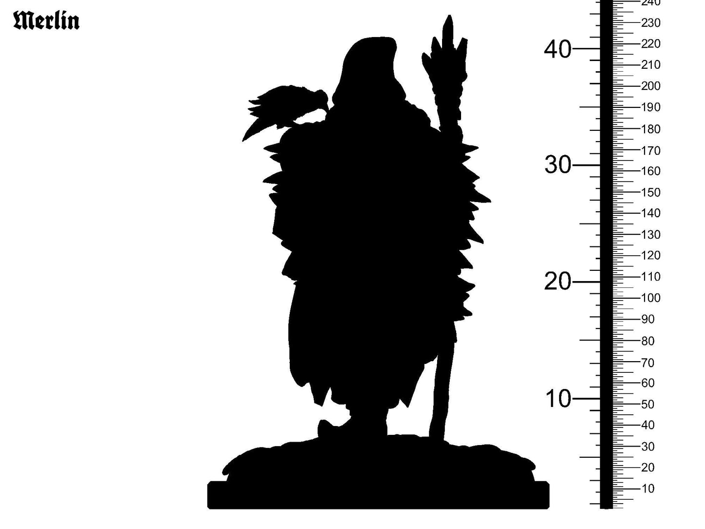 3D Printed Clay Cyanide Merlin The Legend of King Arthur Ragnarok D&D - 3D Printing Boss