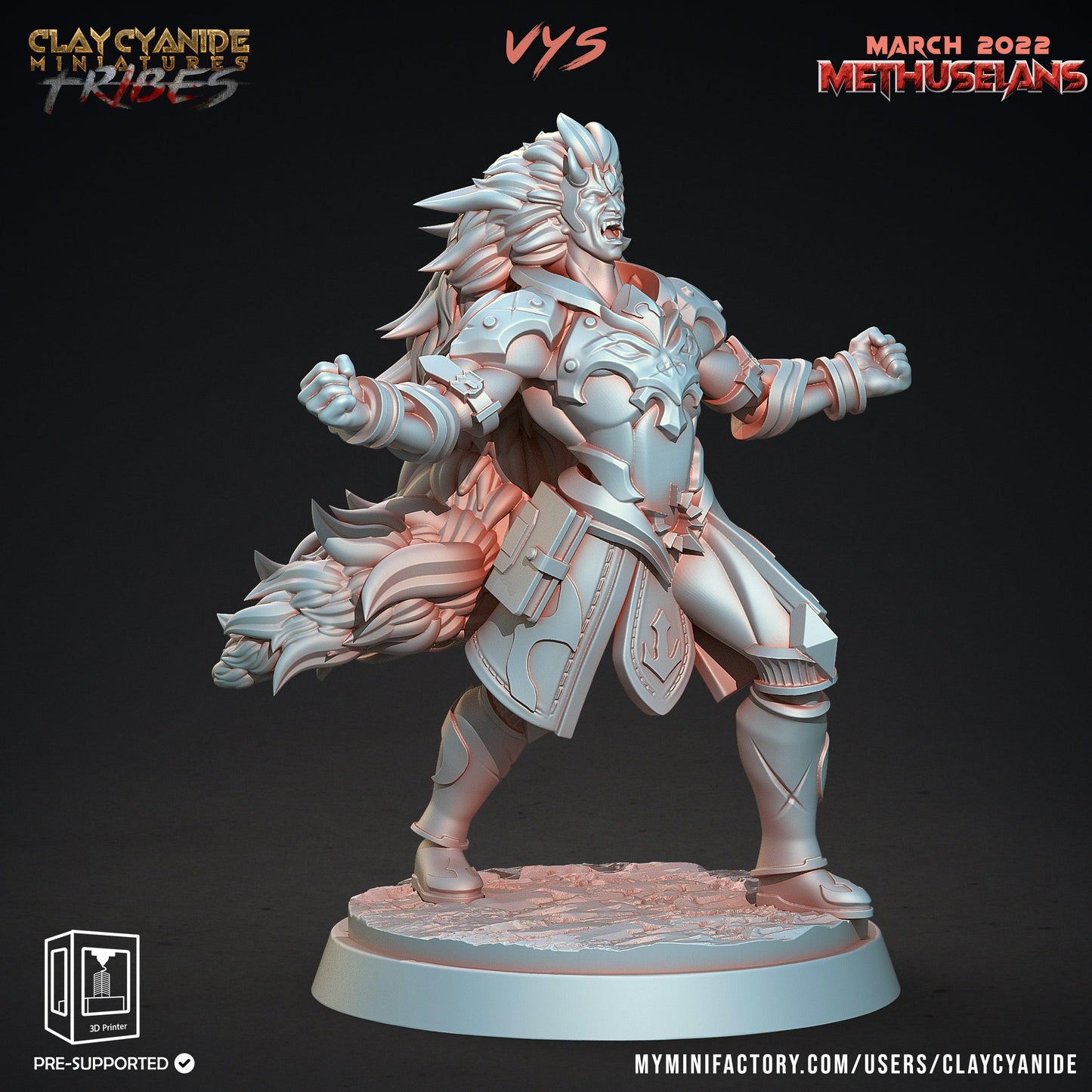 3D Printed Clay Cyanide Methuselans Vampires Tribes Factions Ragnarok D&D - 3D Printing Boss