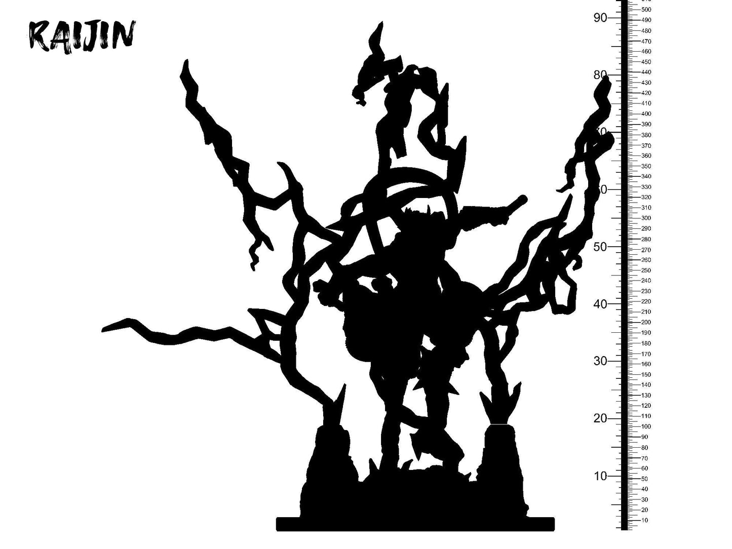 3D Printed Clay Cyanide Raijin Japanese Deities Ragnarok D&D - 3D Printing Boss
