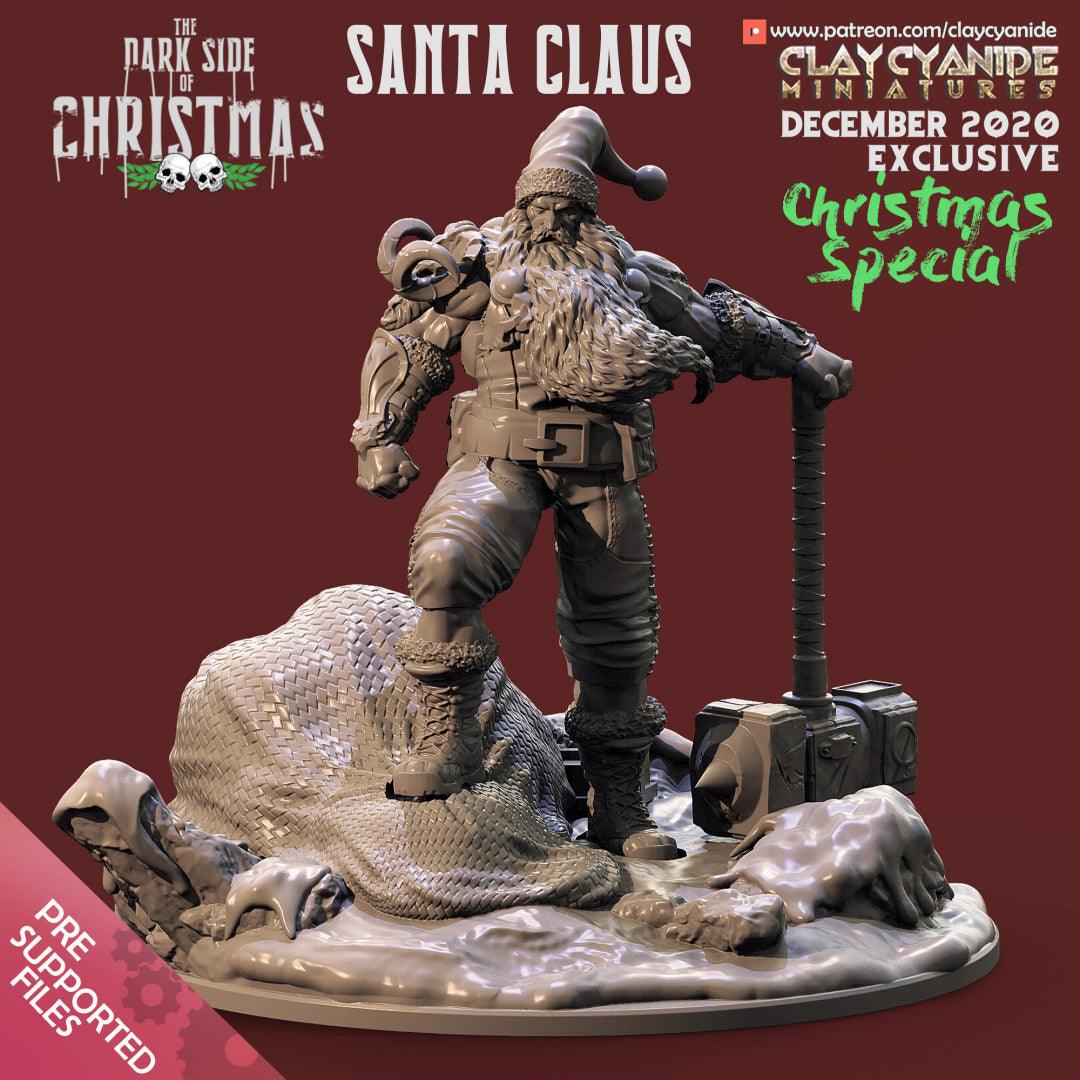 3D Printed Clay Cyanide Santa Claus The Dark Side of Christmas 28mm-32mm Ragnarok D&D - 3D Printing Boss