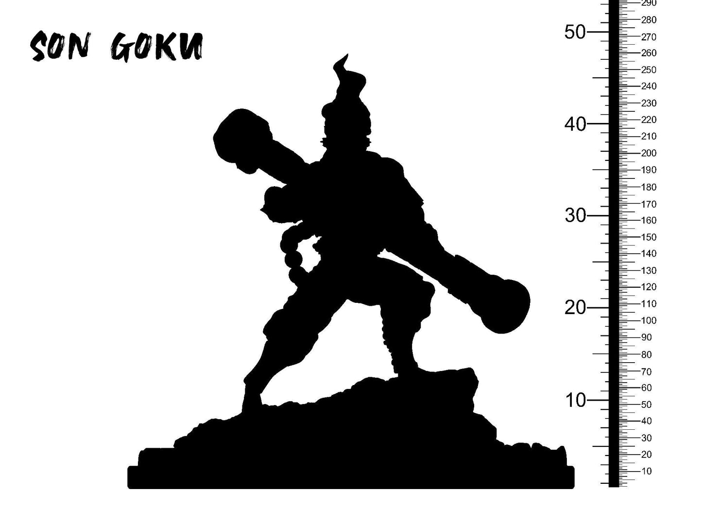 3D Printed Clay Cyanide Son Goku Monkey King Warrior Japanese Deities Ragnarok D&D - 3D Printing Boss