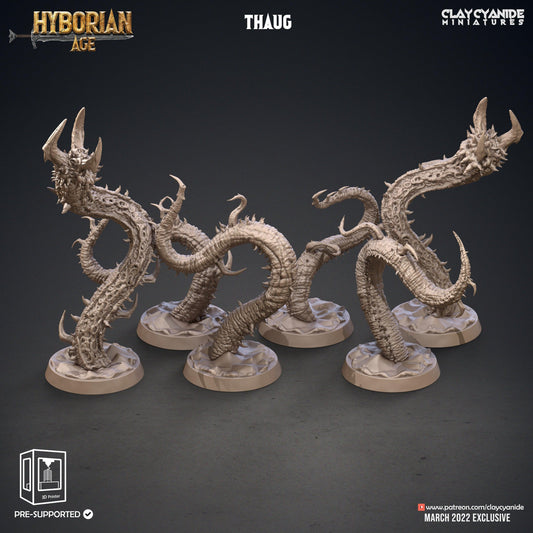 3D Printed Clay Cyanide Thaug Tentacle Monster Hyborean Age 28mm -32mm Ragnarok D&D - 3D Printing Boss
