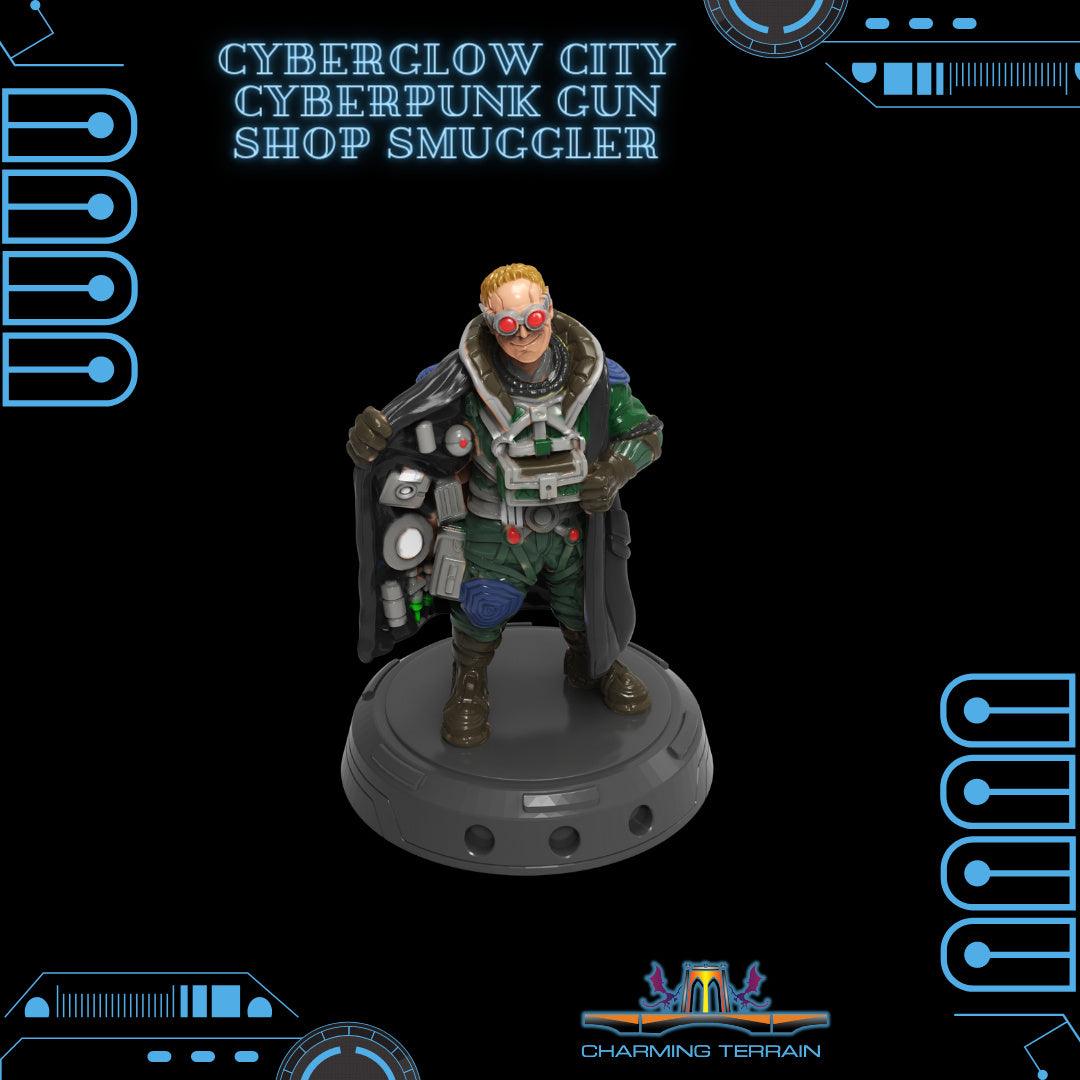 3D Printed Cyberglow City Cyberpunk Gun Shop Smuggler Miniature - 28mm 32mm - 3D Printing Boss