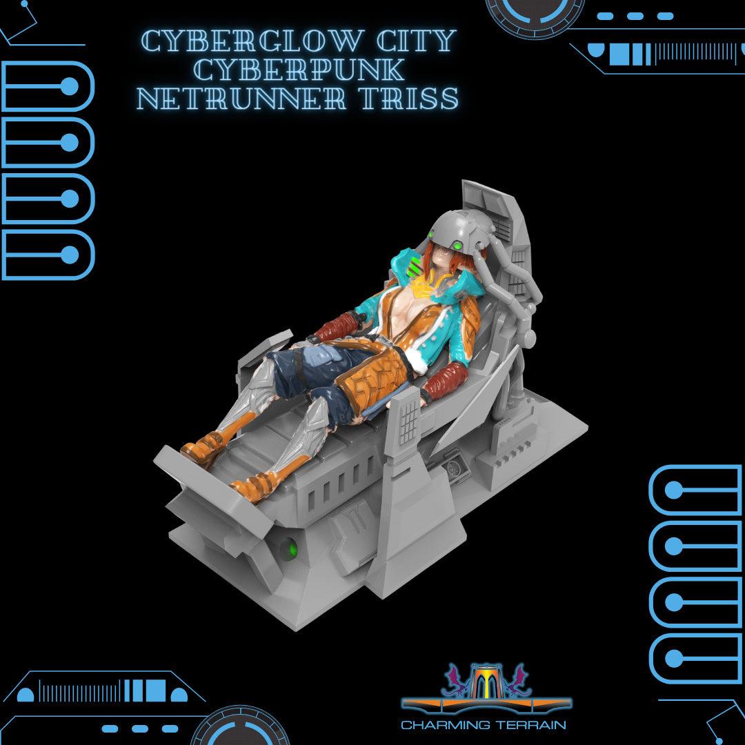 3D Printed Cyberglow City Cyberpunk Netrunner Triss Miniature - 28mm 32mm - 3D Printing Boss