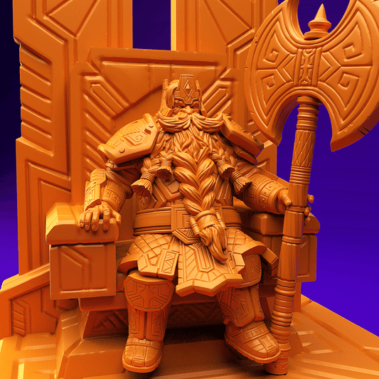 3D Printed Dwarf’s Army Nafarrate - Dwarf Throne Mimic Set 28mm 32mm Ragnarok D&D - 3D Printing Boss