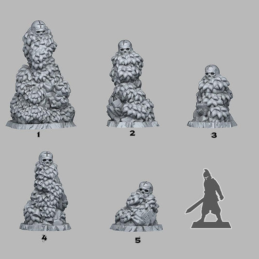 3D Printed Fantastic Plants and Rocks Ancient Crusader Tombs 28mm - 32mm D&D Wargaming - 3D Printing Boss