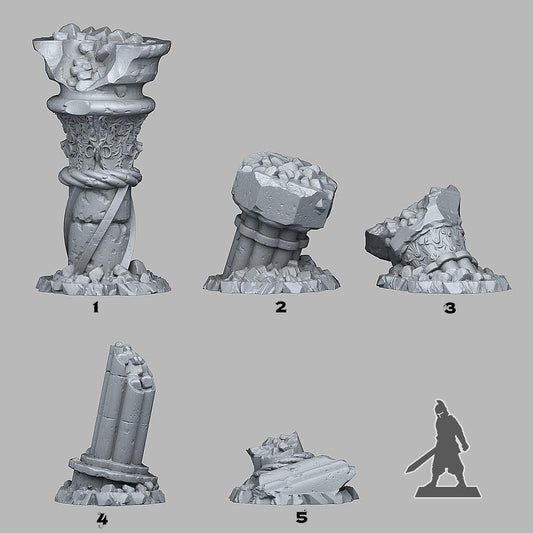 3D Printed Fantastic Plants and Rocks Ancient Greek Ruins 28mm - 32mm D&D Wargaming - 3D Printing Boss