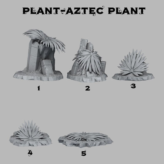3D Printed Fantastic Plants and Rocks Aztec Plant 28mm - 32mm D&D Wargaming - 3D Printing Boss