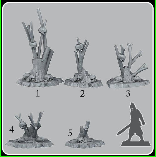 3D Printed Fantastic Plants and Rocks Cannibal Feast Branches 28mm - 32mm D&D Wargaming - 3D Printing Boss