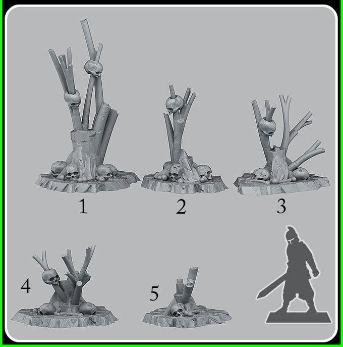 3D Printed Fantastic Plants and Rocks Cannibal Feast Branches 28mm - 32mm D&D Wargaming - 3D Printing Boss
