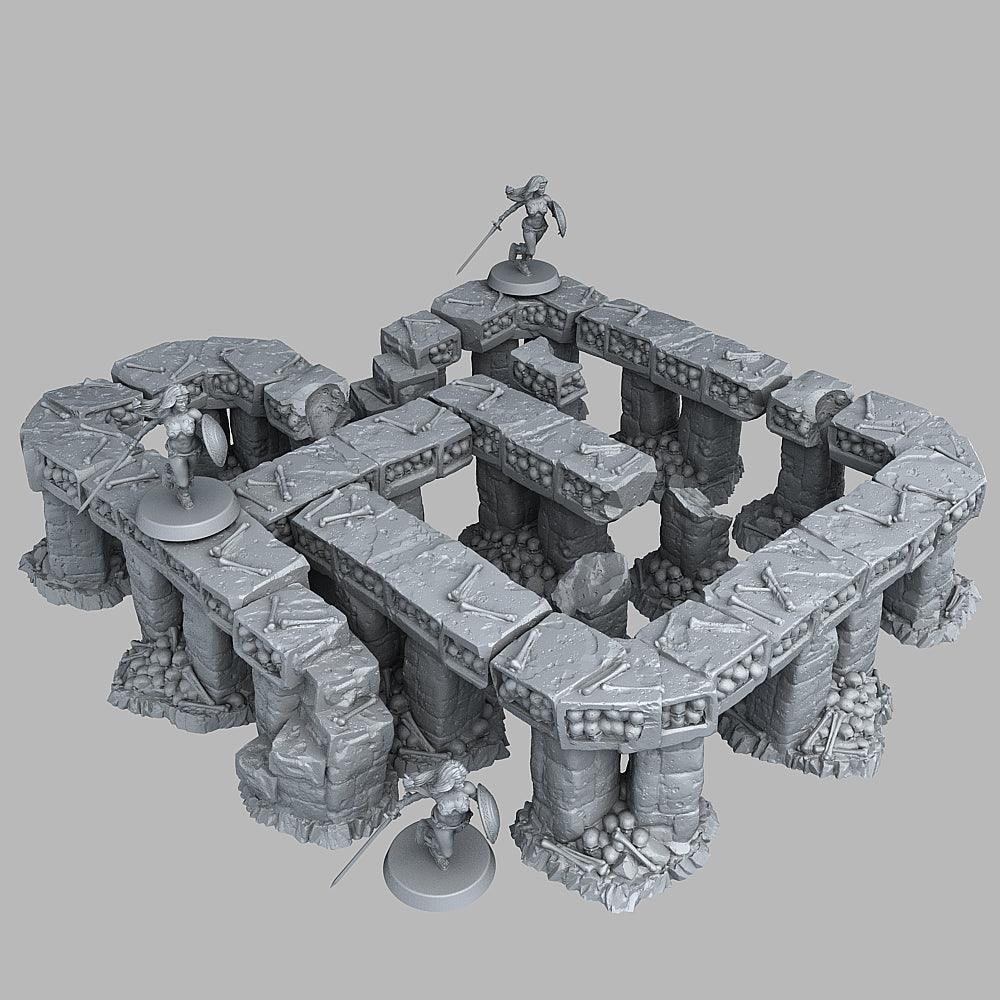 3D Printed Fantastic Plants and Rocks Catacomb Modular Bridges 28mm - 32mm D&D Wargaming - 3D Printing Boss