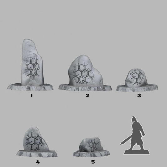 3D Printed Fantastic Plants and Rocks Cybernetic Stones 28mm - 32mm D&D Wargaming - 3D Printing Boss