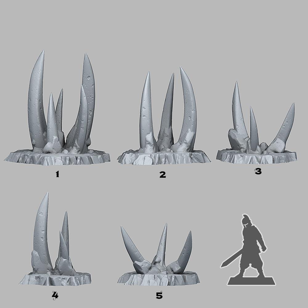 3D Printed Fantastic Plants and Rocks DESERT ORC STONES 28mm - 32mm D&D Wargaming - 3D Printing Boss
