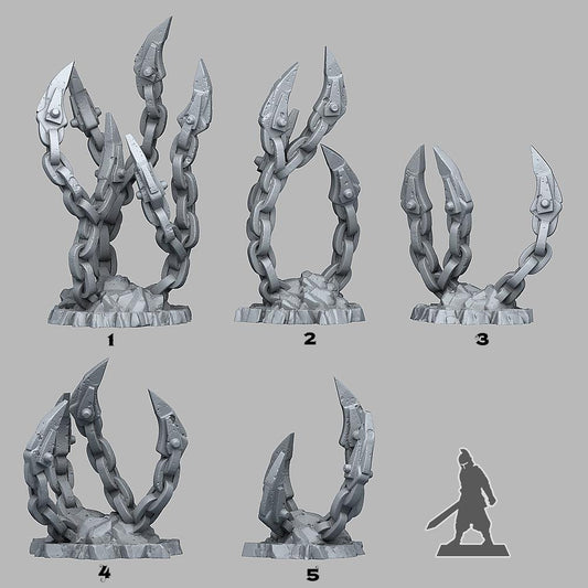 3D Printed Fantastic Plants and Rocks Demoniac Underdark Chains 28mm - 32mm D&D Wargaming - 3D Printing Boss